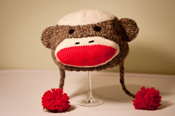 Sock monkey hat